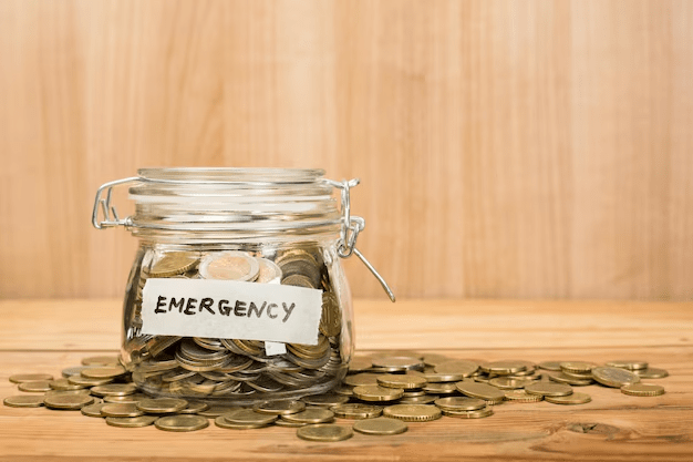 an Emergency fund saved inside the coin jar